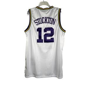 NBA Adidas Stockton Basketball Jersey Utah Jazz Climacool Swingman Streetwear